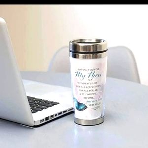 NIECE Stainless Steel Travel Mug Pink Floral BNWT Limited Edition SO